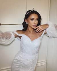 עגיל מניפה קריסטל