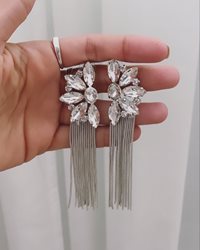 עגיל קריסטל ארוך