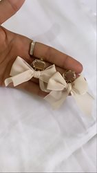 עגיל שקד פופיון שמנת