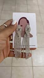 עגיל לינור ארוך זרקון