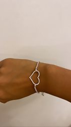 צמיד טניס לב