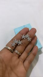 עגיל ליבי פרחים זרקון