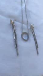 עגיל חץ ארוך אבנים